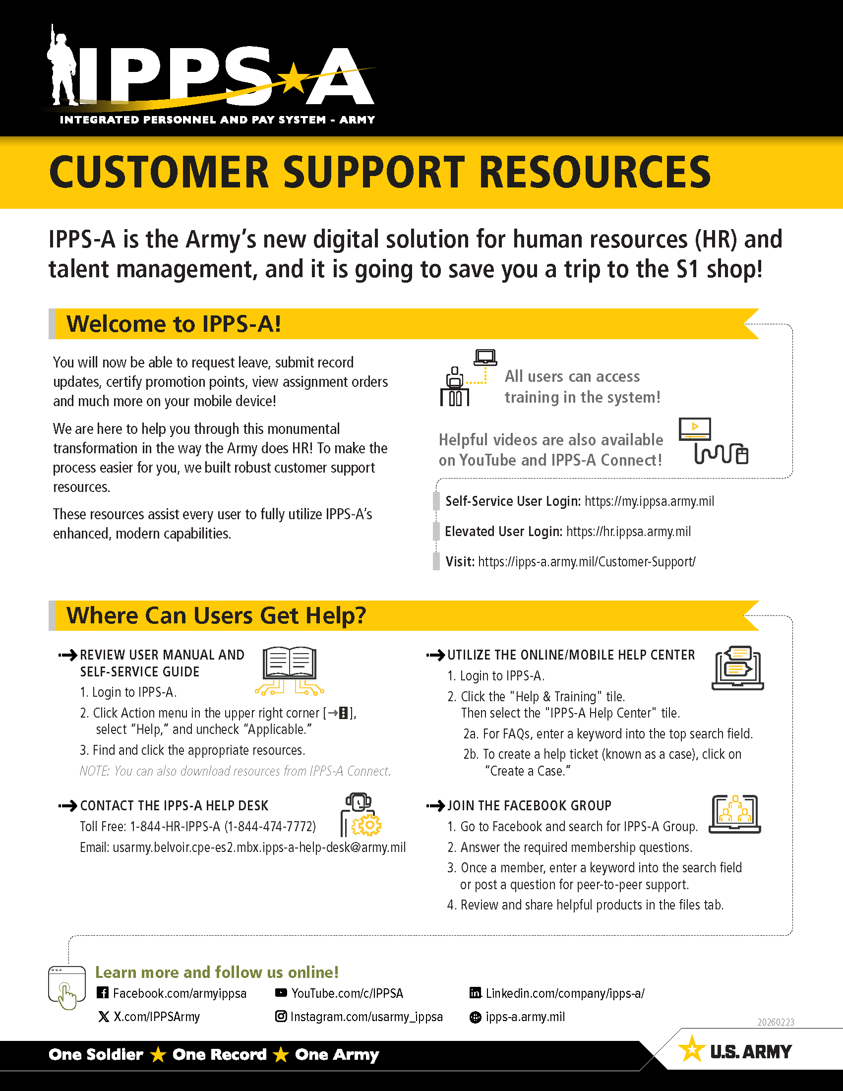 Link to Customer Support Factsheet